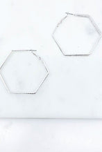 Load image into Gallery viewer, Hexagon Hoop Earrings
