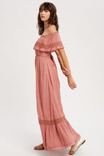 Load image into Gallery viewer, Off the Shoulder Rose Dress
