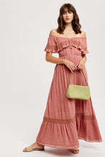 Load image into Gallery viewer, Off the Shoulder Rose Dress
